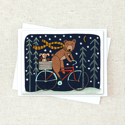 Bear On A Bike Greeting Card Set