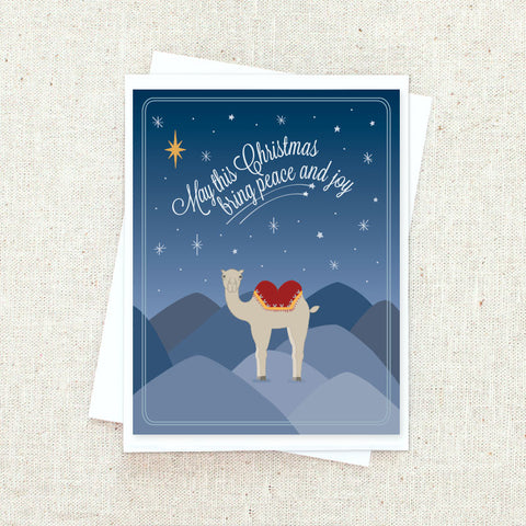 Camel Christmas Greeting Card Set