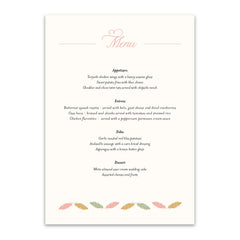 Kori Feathers Menu