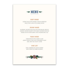 Vintage Garden Menu