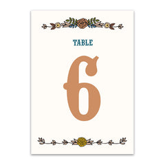 Vintage Garden Table Numbers
