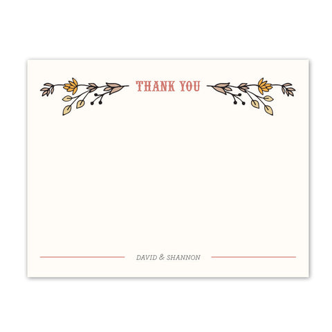 Vintage Garden Thank You Notecard